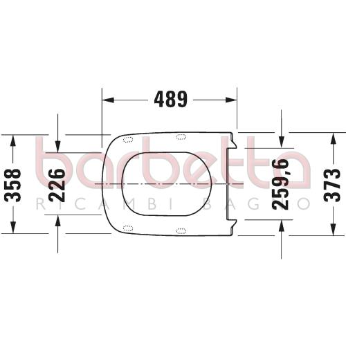 SEDILE COPRIWATER DURASTYLE ALLUNGATA SOFT CLOSE RICAMBIO DURAVIT 0060590000