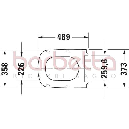SEDILE COPRIWATER DURASTYLE ALLUNGATA SOFT CLOSE RICAMBIO DURAVIT 0060590000