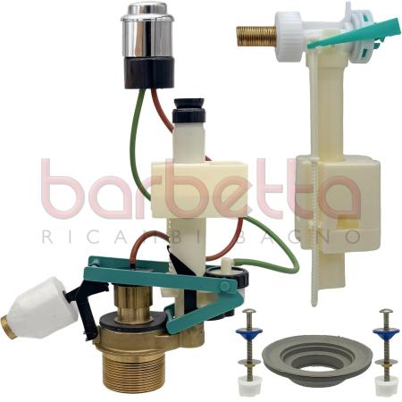 BATTERIE DI SCARICO DOPPIO FLUSSO SEDE INOX UNIDUAL TREMOLADA 1002.212.81