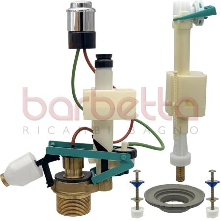 BATTERIE DI SCARICO DOPPIO FLUSSO SEDE INOX UNIDUAL TREMOLADA 1002.212.82