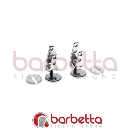 COPPIA CERNIERE SOVRAPPOSTA IN METALLO CROMO