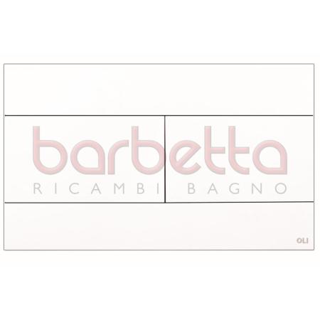 PLACCA SLIM BIANCA DOPPIO TASTO PER CASSETTA AD INCASSO OLI 659041