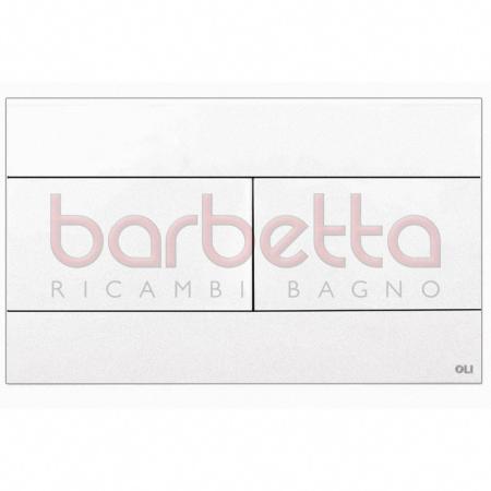 PLACCA SLIM BIANCO OPACO DOPPIO TASTO PER CASSETTA AD INCASSO OLI 659042