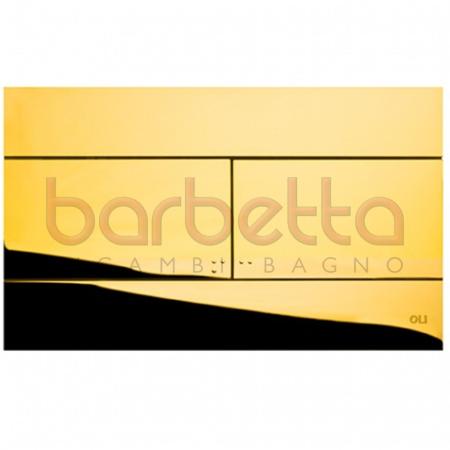 PLACCA SLIM ORO LUCICO DOPPIO TASTO PER CASSETTA AD INCASSO OLI 154962