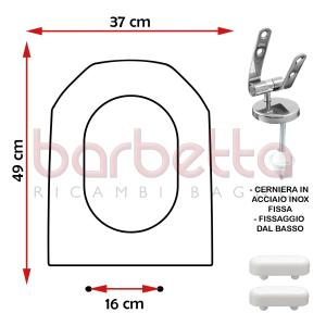 SEDILE COPRIWATER COMPATIBILE IDEAL STANDARD ABSOLUTE CLASSIC BIANCO