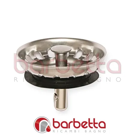 TAPPO LAVELLO INOX CON GRIGLIA 52MM