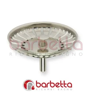 TAPPO LAVELLO INOX BASKET CON GRIGLIA TIPO BASSO DA 82MM