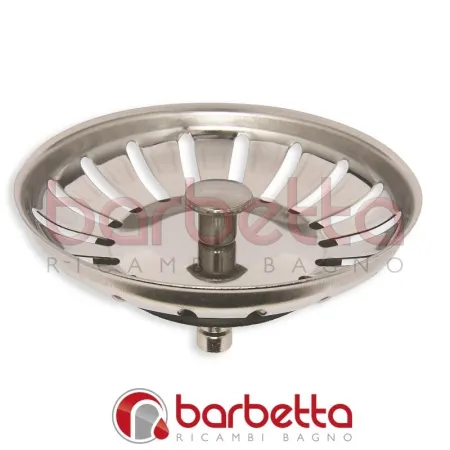 TAPPO LAVELLO INOX BASKET CON GRIGLIA DA 83MM