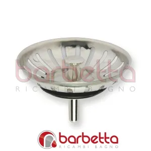 TAPPO LAVELLO INOX BASKET "F" ALTO CON GRIGLIA DA 82MM