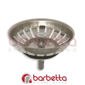 TAPPO LAVELLO INOX BASKET GFB CON GRIGLIA DA 79MM.