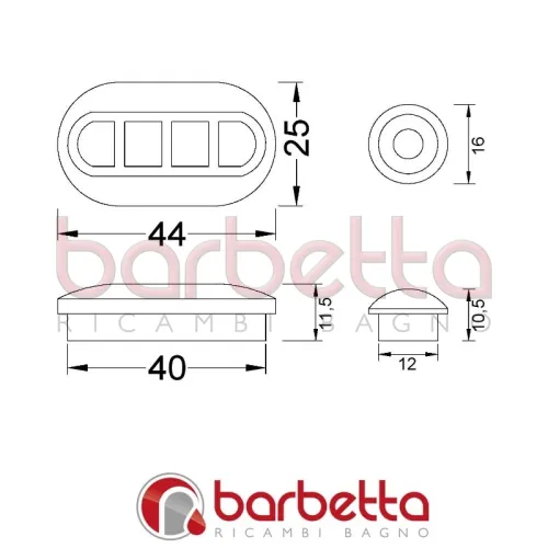 KIT GOMMINI PARACOLPI SEDILI WC MODELLO LINEA FUTURA