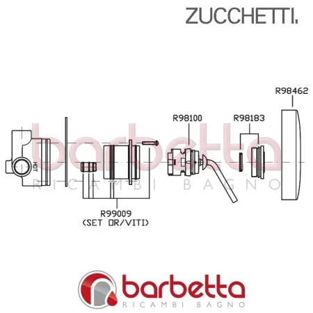 DOCCIA PARTE ESTERNA ISYFRESH ZUCCHETTI ZP2607
