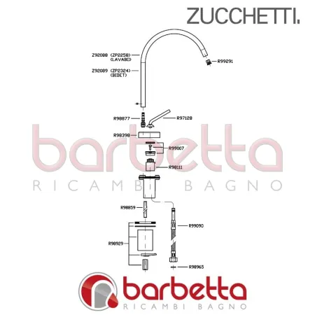 MISCELATORE LAVABO ISYFRESH ZUCCHETTI ZP2258