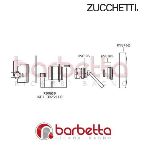 PARTE ESTERNA INCASSO DOCCIA ISYSTICK ZUCCHETTI ZP1607